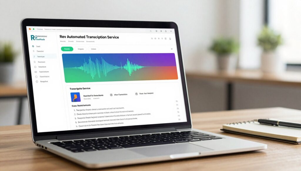 Rev automated transcription service interface